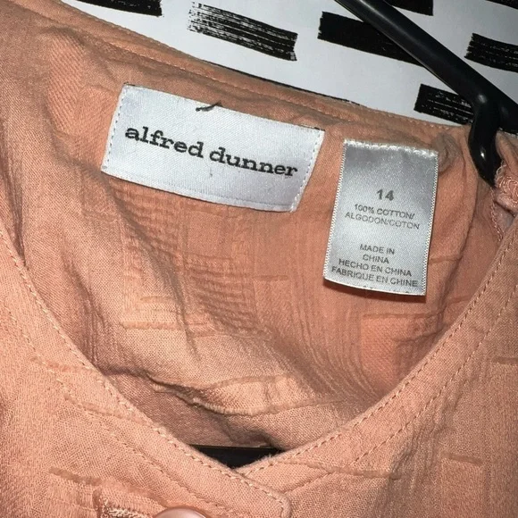 Peach Alfred Dunner Blouse| Size 14 - Picture 2 of 3